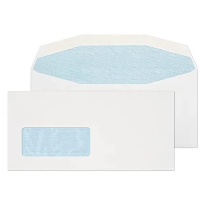 Image of Blake Purely Everyday DL+ 111 x 232 mm 90 gsm Gummed Mailer Window Envelopes (3705) White Pack of 1000