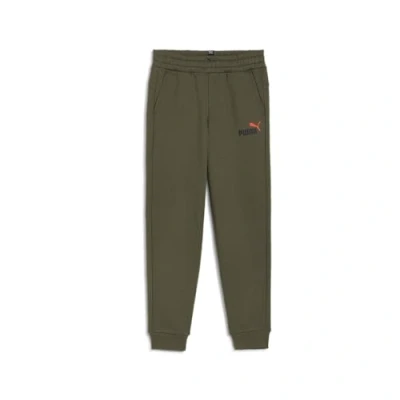 Image of PUMA ESS+ 2 Col Logo Pants FL cl B Dark Olive
