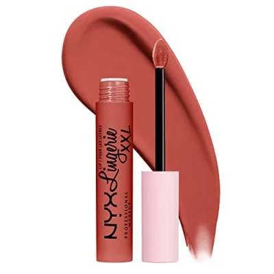 Image of NYX Professional Makeup Lip Lingerie XXL, Long Lasting Matte Liquid Lipstick, Vegan Formula*, Peach Flirt