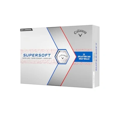 Image of Callaway Golf Supersoft Ball 2023 Red Splatter Hybrid, One Dozen