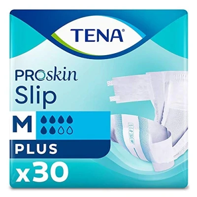 Image of TENA, M (Pack of 1), White ProSkin Incontinence Slip Plus Medium, 30 Count