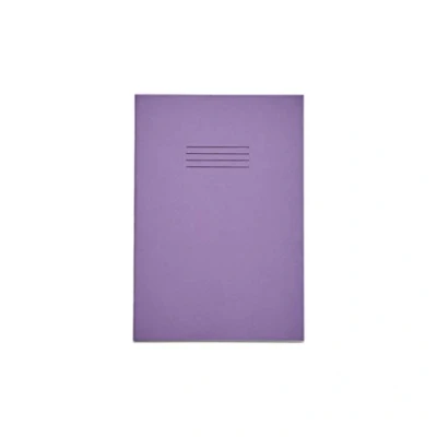 Image of Rhino A4 Exercise Books, 64 Page / 5mm Squared Paper Notebook, 10 Pack, Office &amp; School Stationery Supplies, Purple