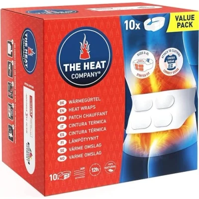Image of THE Heat COMPANY Wraps 10 Pieces Value Pack Extra Warm 12 Hours Pleasant Warmth Instant Air Activated Purely Natural
