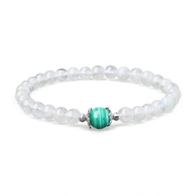 Image of COAI Women&#039;s Birthstone Bracelet Malachite Moonstone Crystal for Women