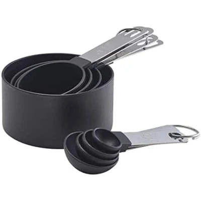 Image of Genware Measuring Cups and Spoons 8 Piece Set Single of 1
