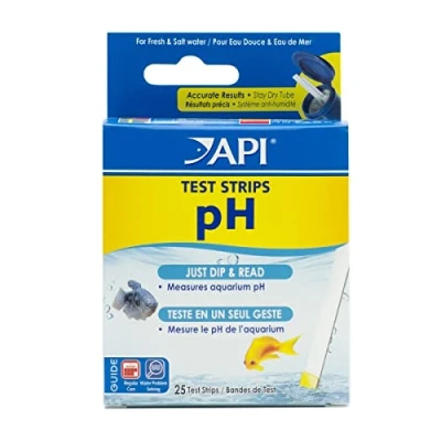 Image of API pH test strips Freshwater and Saltwater Aquarium Water 25 Count Box