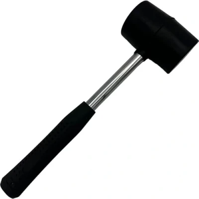 Image of TIJAR® Rubber Mallet with Hard Wooden Handle, Strong Durable Hammer, Non Marking Mallet, Easy Grip (16oz Mallet)