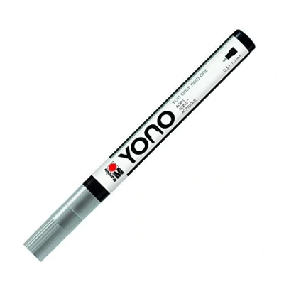 Image of Marabu 12400101078 YONO Marker, Grey 078, Versatile Acrylic Pen with Fine Japanese Bullet Tip, Water Based, Lightfast and Waterproof, for Almost All Surfaces, 0.5 1.5 mm
