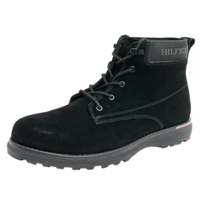 Image of Tommy Hilfiger Men’s Corporate Outdoor Suede Boots, Black (Black), 10,5