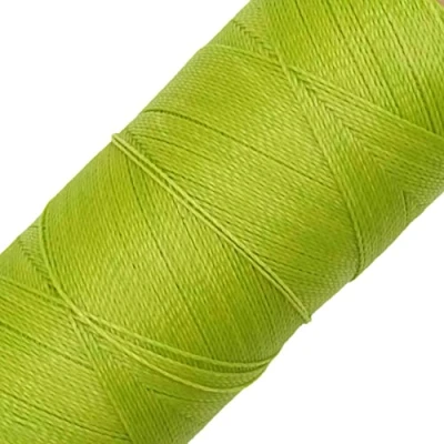 Image of LINHASITA Waxed Thread 100gr / 360 Metres 0.5 mm Thick Polyester Macrame 30 Colours Green Apple