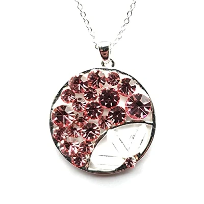 Image of Equilibrium Technologies Boho Chic Silver Plated Round Floral Pendant Necklace (314596)