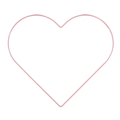 Image of Vaessen Creative Heart Shaped Metal Crafts, Baby Pink, Ø 32 cm or 12.6 in, 3 mm Thick, Dream Catcher Hoop, Wreath Ring for Romantic Macrame Wall Hanging, Crochet, Boho Wedding Decorations, Canvas