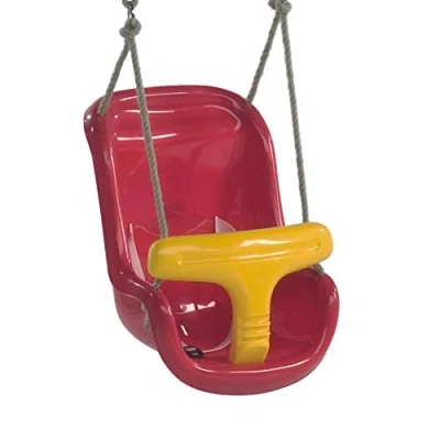Image of WICKEY Baby Swing seat Bipartite, Child with Safety Feature, Belt, red Yellow