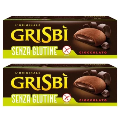 Image of Matilde Vicenzi Gluten Free Grisbi Cream Italian Biscuits Cookies 2 x 150g Packs (Lemon)