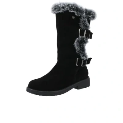 Image of Hush Puppies Women&#039;s Megan Wide Mid Calf Boot, Black, 3 UK