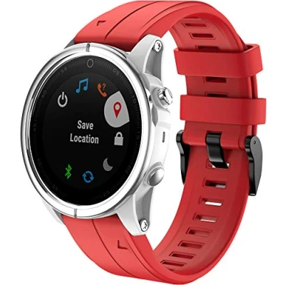 Image of Shieranlee Fenix 7S Strap,Silicone Sport Band 20mm Easy Fit for Garmin 7S/Fenix 5S Plus/Fenix 6S Pro/Fenix Solar/Fenix Sapphire Solar