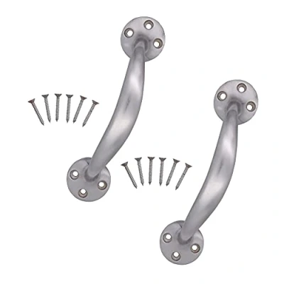 Image of EAI Bow Handles for Cabinets Wardrobes Drawers Satin Chrome 150mm Pack of 2