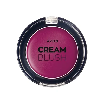 Image of Avon Cream Blush Plum Pop, Creamy, Lightweight and Easy to Blend Formula for a Natural Hint of Sheer Lip Cheek Colour
