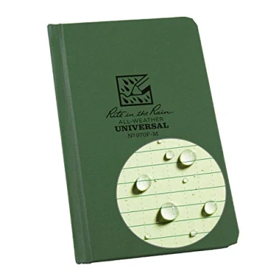 Image of Rite in the Rain Universal Fabrikoid, Side Bound Book, 4¼ x 6¾&quot; (80 Sheets) Green