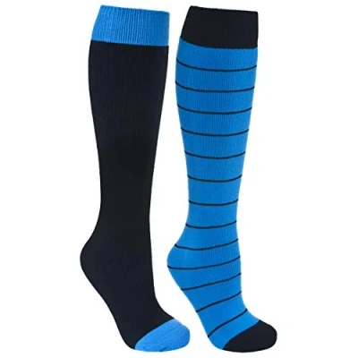 Image of Trespass Men&#039;s Toppy Ski Tubes, Black/Ultramarine, Size 4 11 UK
