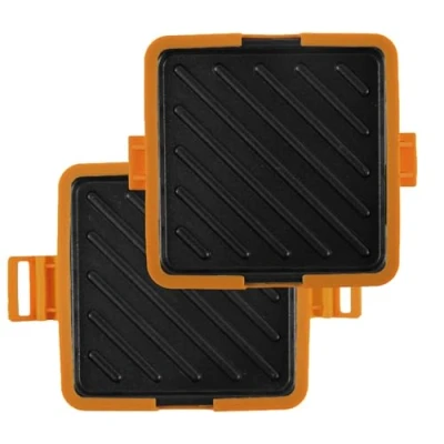 Image of Microwave Toastie Maker Breakfast Sandwich Silicone Microwaveable Cookware Non stick Detachable Plate Wrap Toast Machine Press Toaster for Bread Sandwich, Orange