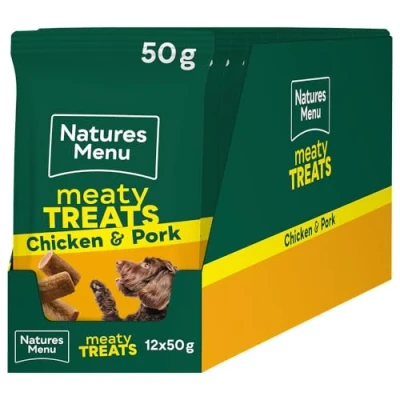 Image of Natures Menu Meaty Treats for Adult Dogs with Chicken 12 x 50g