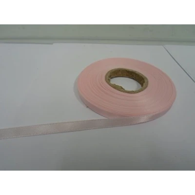 Image of 2 metres x 7mm Satin Ribbon Light Baby Pink Double Sided 7 mm
