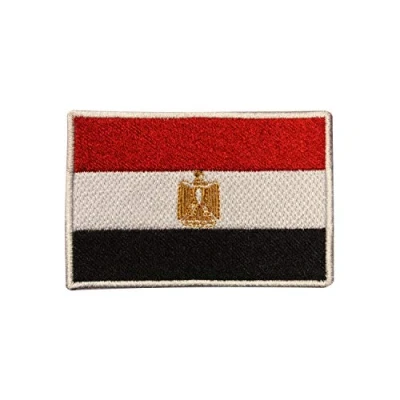 Image of Egypt National Flag Iron On Patch Sew Embroidered Patch/Badge for Clothes