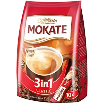 Image of Mokate Classic Roasted Coffee 3in1 (10 Sticks x 8 Packs )