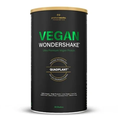 Image of Protein Works Vegan Wondershake, Shake, High Plant Based Nutrition, 30 Servings, Chocolate Bueno, 750g