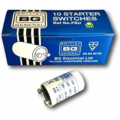 Image of Pack of 10 x BG Nexus FSU Universal Fluorescent Starter Switches 4 8 13 15 18 20 25 65 &amp; 80 Watt