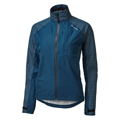 Image of Altura Nightvision Storm Women&#039;s Waterproof Cycling Jacket with Reflective Technology Navy UK Size 12