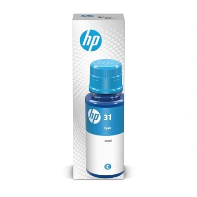 Image of HP Original 31 70ml Ink Bottle, Cyan, Single Pack, 8000 Print Pages or Up To 3 Years of yield for Smart Tank Printers