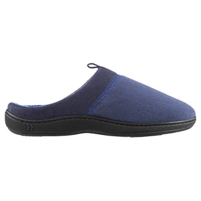 Image of isotoner Men&#039;s Jared Slip on Slipper, Microterry Navy Blue, 8.5/9.5 UK