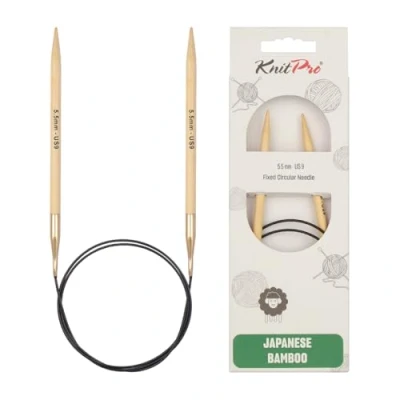 Image of KnitPro Circular Knitting Needle, Bamboo, Brown, 5.5mm