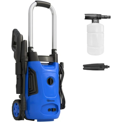 Image of Outsunny 1800W Power Washer 150 Bar Pressure with Adjustable Nozzle Blue