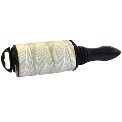 Image of 82m Builder Garden Orange Nylon Brick Line String on Rotating Reel TE406