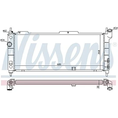 Image of 1300152, 52459323 Engine radiator NISSENS 63254A VAUXHALL: Corsa Mk1