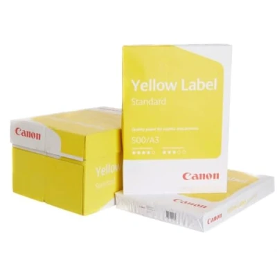 Image of Canon Yellow Label Standard A3 White Printer Paper 80gsm 1 Ream of 500 Sheets