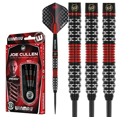 Image of WINMAU Joe Cullen Special Edition 22 gram Tungsten Darts Set with Flights and Stems (Shafts)
