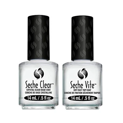 Image of Seche Vite Dry Fast Top Coat/ Clear Crystal Base Coat Duo