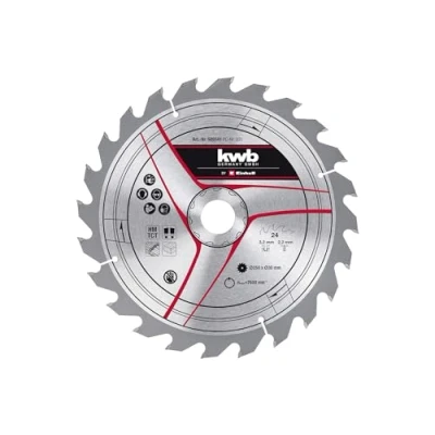 Image of kwb by Einhell HM saw blade (diameter 250 x 30 mm, 24 teeth, suitable for various table saws, pull cap mitre saws and saws)