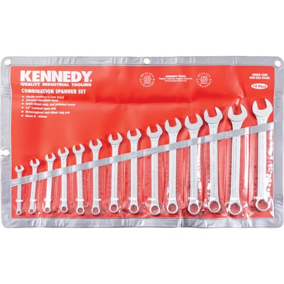 Image of Kennedy Metric Combination Spanner Set, 6 19mm, Set of 14