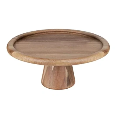 Image of Olympia Acacia Cake Stand 305x127mm Heavy Duty, Sturdy, Easy to Clean, Stylish Hotel Restaurant Café Buffet Afternoon Tea Pastry Display