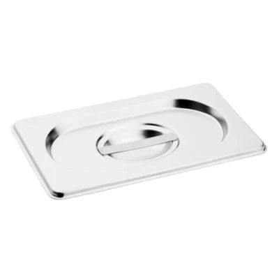 Image of Vogue K972 Stainless Steel 1/4 Gastronorm Lid Cover Top Food Storage, Silver