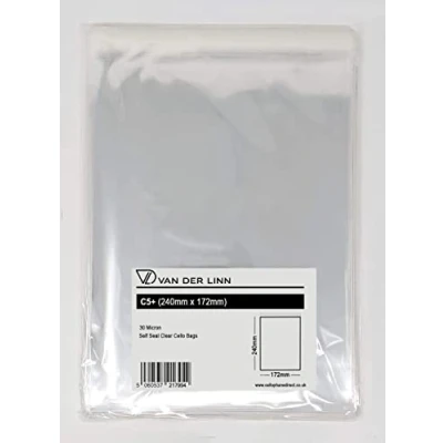 Image of C5+ Cello Card Bags, VDL Self Seal Cellophane Display Envelopes for Cards and Prints (25)