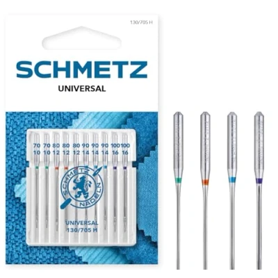 Image of Euro Notions Universal Machine Needles Size 70/80/90/100 10/Pkg, Other, Multicoloured, 2.5 x 7.71 11.52 cm
