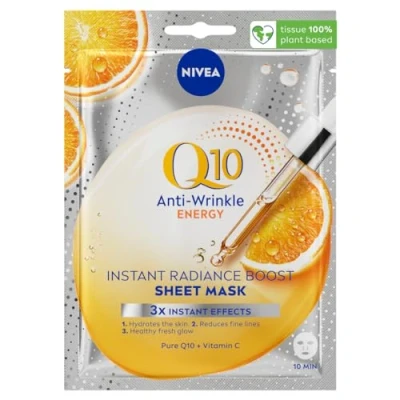 Image of NIVEA Q10 Energy Anti Wrinkle Mask Flat Pack of 1