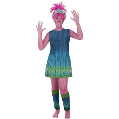 Image of Funidelia Poppy Costume Trolls 3 for woman Cartoons, Trolls, Films &amp; Series adults accessory fancy dress props Halloween, carnival parties Size S Blue