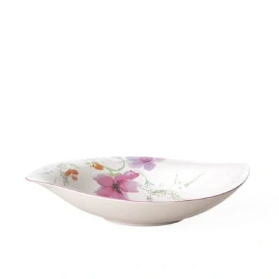 Image of Villeroy &amp; Boch Mariefleur Serve and Salad Deep Bowl, Premium Porcelain, White/Multicoloured, Basic, 29 cm
